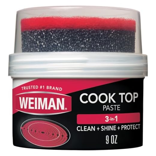 Weiman Cooktop Cleaner Max - 9 Ounce - Easily Remove Burned-On Food, Grease and Watermarks, Leaving Your Glass Cook Top Sparkling