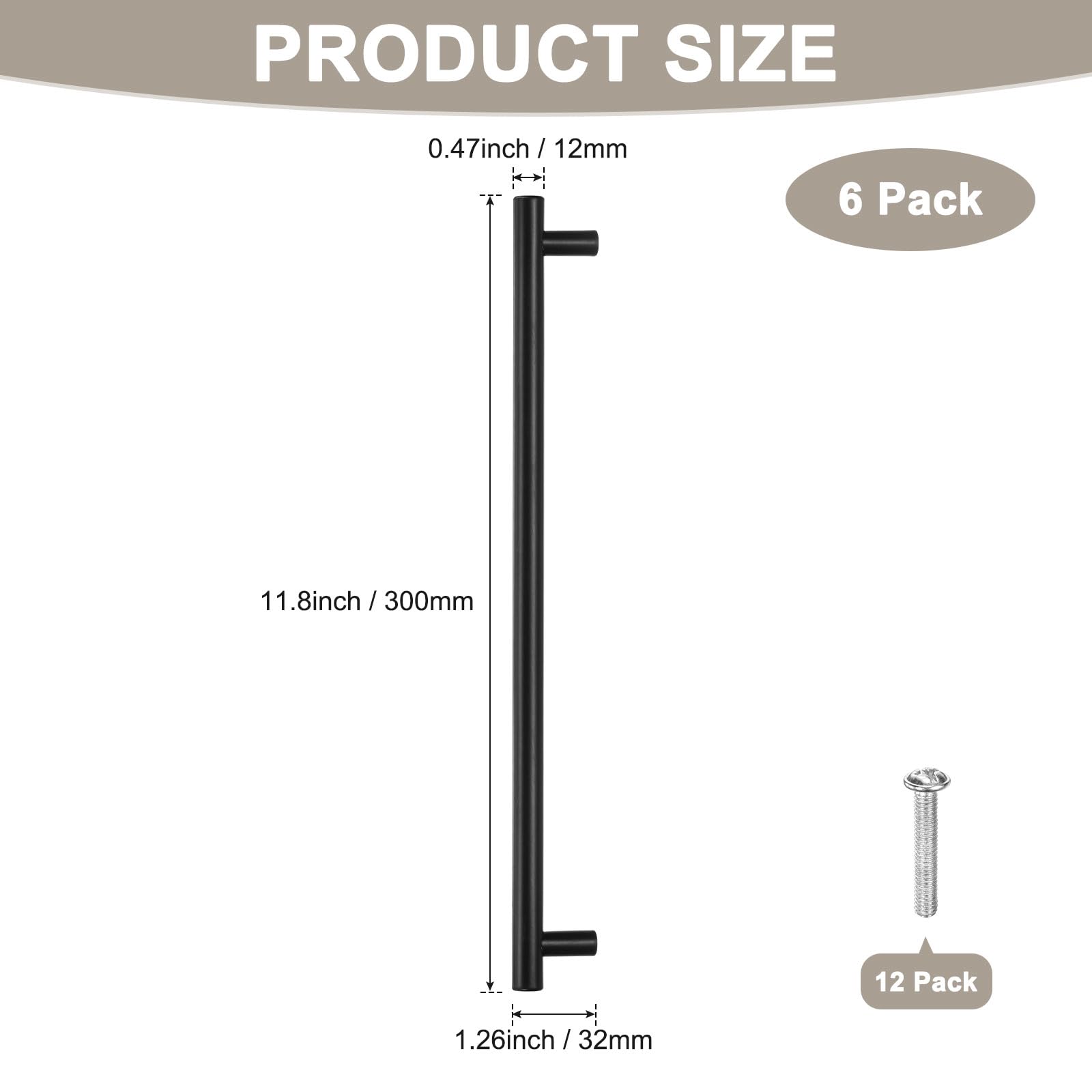 M METERXITY 6-Pack Cabinet Pulls Knobs - Image 3