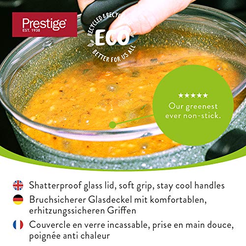 Prestige Eco 24cm Stock Pot, High-Quality Non Stick Stockpot, Recycled Aluminium Pot with Plant-Based Non Stick, Dishwasher-Safe Induction Pot with 5-Year Guarantee Main Image