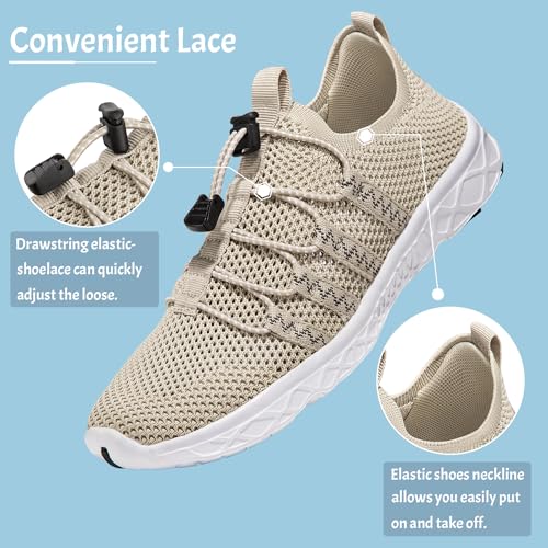 Image of ATHMILE Water Shoes for Men Women Barefoot Hiking Swim River Beach Knit | Adult Lake Pool Aqua Socks Quick Dry for Hiking Surfing Kayaking Sport Accessories Camping Must Haves
