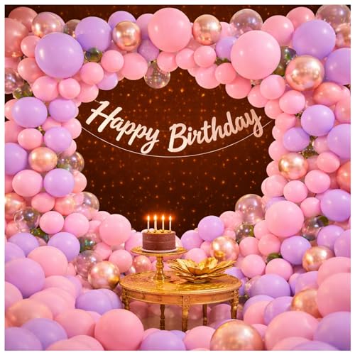 Image of WP WANNA PARTY Birthday Decoration Items For Kids - Pack Of 65, Happy Birthday Decoration Kit With Cake Candle | Rainbow Theme Birthday Decorations | Pastel Balloons For Balloon Decorations - Foil