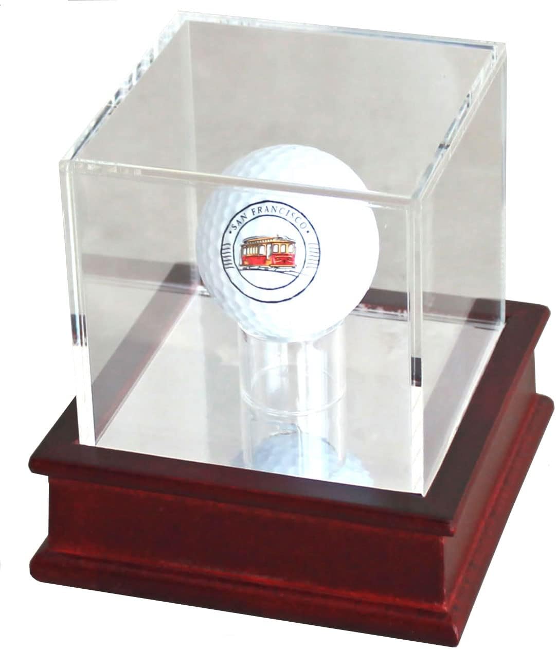 Golf Ball Display Stand Case, Cherry Finish, GB13 (Cherry Stand
