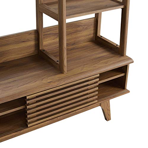 Modway 70 Walnut Mid-Century Modern TV Stand