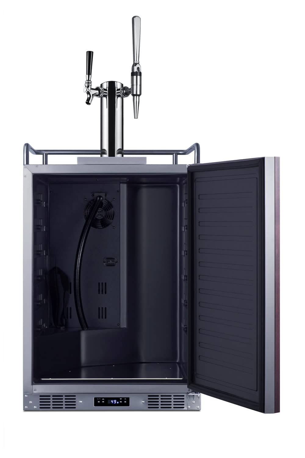 Summit Appliance Sbc682pnrcmtwin Panel Ready 24" Wide Built-In Cold Brew/Nitro Coffee Kegerator, Panel Not Included, 5.6 Cu.Ft. Interior, Dispenses Both Flat And Nitro Coffee, Dual Tap System on Fridge.com - View 3