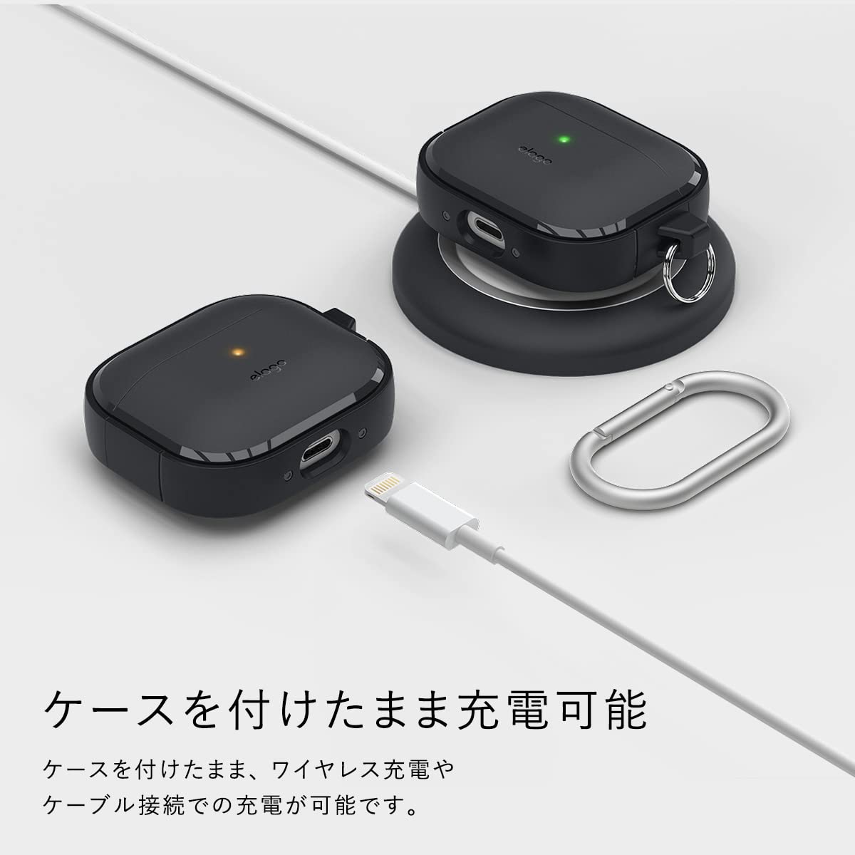AirPods3 第三世代　正規品　elagoケース付き Amazon.co.jp: 【elago】 AirPods 3 対応 ケース 耐衝撃