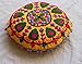 Handicraftofpinkcity #Round Suzani Federa per cuscino rotonda con POM POM