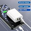 Cargador de pared USB C de 20W, 2 puertos, adaptador de corriente compacto 6
