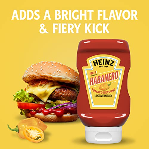 Image of Heinz Tomato Ketchup Blended with Habanero, 14 oz Squeeze Bottle (Pack of 2)