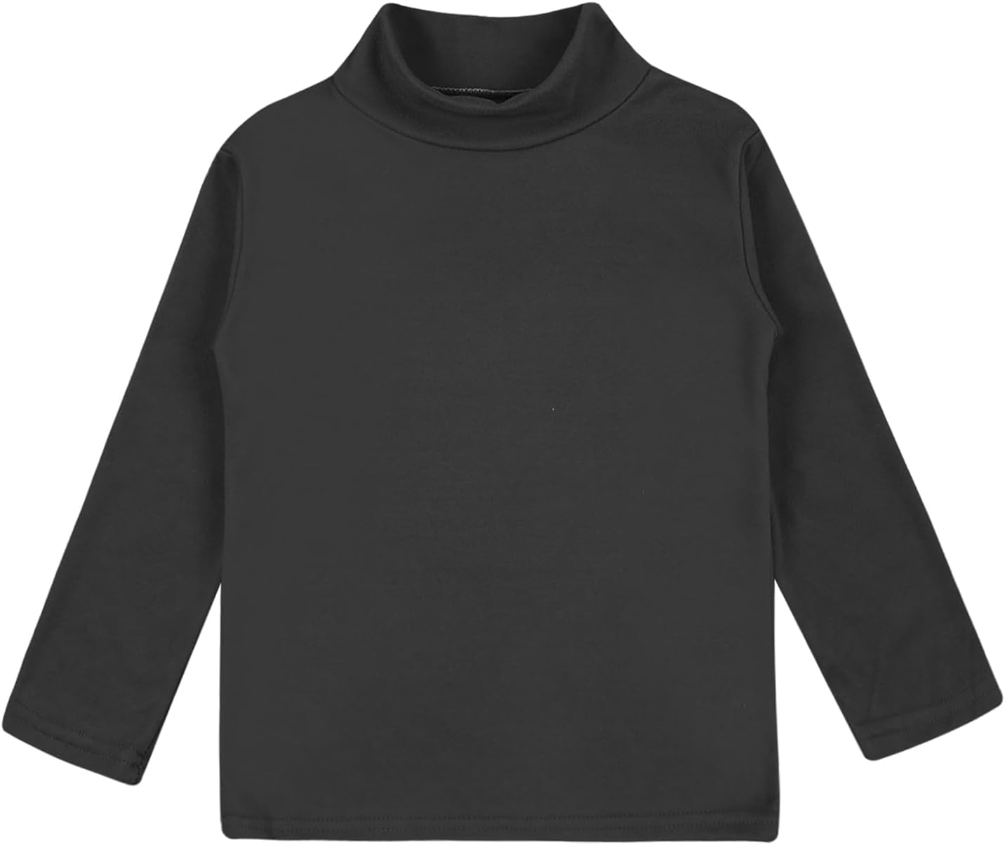 TTAO Kids Boys Girls Thermal Tops Underwear Turtleneck Solid Long Sleeve Basic Pullover Undershirts