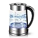 Produktbild Wasserkocher Glas Boiler Heißwasser & Kaffee Heizung mit blauer LED Kontrollleuchte, automatische Abschaltung & Trockengehschutz, 0.5L-1.8L 2000W Heizelement Quick Boil Mit Multifunktions