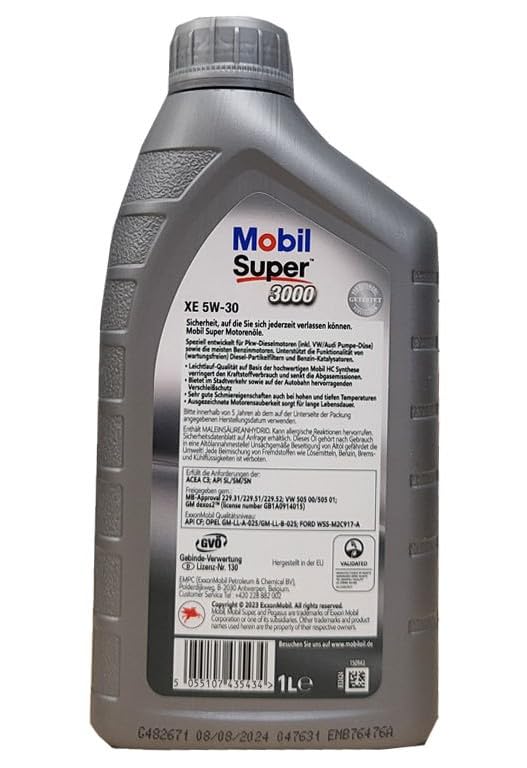 3X 1 L Liter Mobil SuperÂ™ 3000 XE 5W-30 Motor-Ã–l