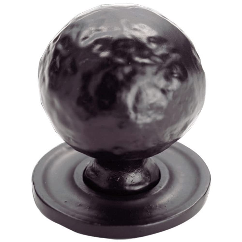 Hammered Ball Cupboard Door Knob 33Mm Diameter Black Antique Cabinet Handle 5056492567465