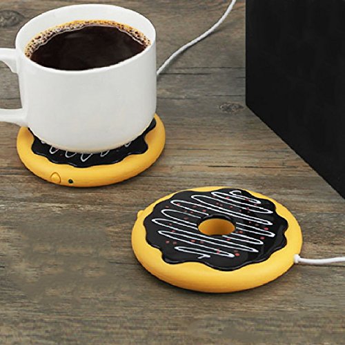 OFKPO USB Powered Cup Mug Warmer Coffee Tea Beverage Heater Coaster Tray Pad Cookie Designed, Light - Image 4