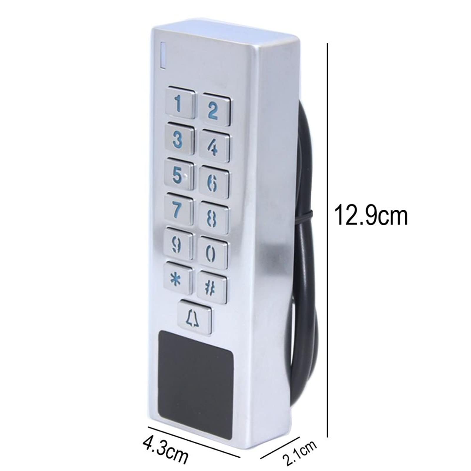 IP67. Wasserdichter Outdoor-RFID-Türzugriffskontrollreader 2000USERS WG-Eingangsausgabesicherheit Rf Zugriffskontroll-Tastatur-Reader(AC EM 10 Blue Key)