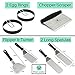 JORDIGAMO Professional Stainless Steel Griddle Accessories Cooking Kit - 11pcs Grill Spatula Tongs Egg Ring Scraper Carrying Bag - Camping Tailgating Outdoor BBQ Grilling Hibachi Flat Top Metal Tools