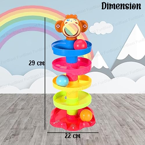 FunBlast Roll Swirling Tower for Baby & Toddler Educational Toys | Stack, Drop and Go Ball Ramp Toy Set Includes 3 Spinning Activity Balls - Multicolor FunBlast Roll Swirling Tower for Baby & Toddler Educational Toys | Stack, Drop and Go Ball Ramp Toy Set Includes 3 Spinning Activity Balls - Multicolor