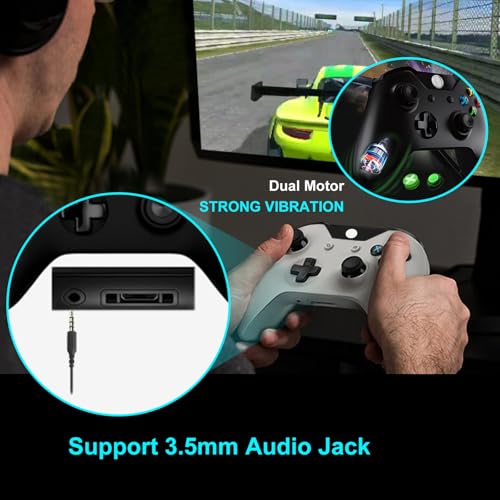 Image of Snail Bear Wireless Controller for Xbox One, Enhanced Gamepad with Bluetooth, Vibration Feedback, Ergonomic Grip, 2.4GHz Wireless Connection, Compatible with Xbox One /One S /One X /PC
