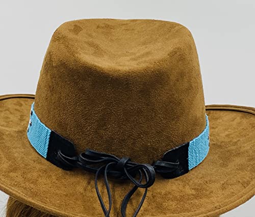 Image of Cowboy Western Beaded Hat Band Rodeo Style Handmade
