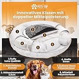 One PETS-TOP Rundes Haustierbett, Donut Hundebett, Katzenbett weich Donut-Bett mit abnehmbarem, waschbarem Bezug, Komfortabler Schlafplatz für Katzen & kleine bis mittelgroße Hunde (60x60x17cm)