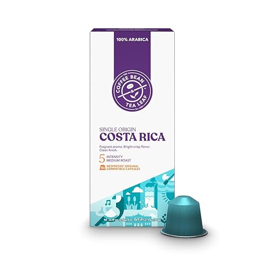CBTL Espresso Original Compatible Coffee Pods, Capsules, Costa Rica Single Origin Coffee (Light Roast), 10ct
