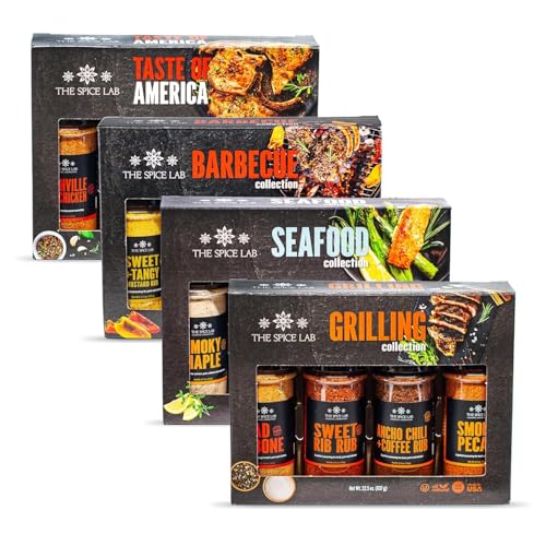 Image of The Spice Lab Spices and Seasonings Set - Ultimate Grilling Accessories Set - All Around Cooking & Air Fryers - Great Gift for Men or Gift for Dad Made in the USA (All Flavors)