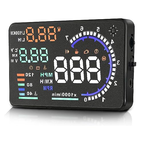 Pantalla HUD para auto SYH&AQYE A8 5.5 pulgadas OBD II miniatura 1