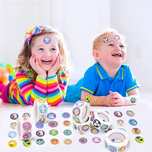 Motivational Stickers Animal Stickers Rolls - 2000 Pcs Moceya Stickers Teacher Stickers For Kids Inspirational Stickers School Stickers Potty Training Stickers 4Rolls 32Designs 1Inch #TOP2