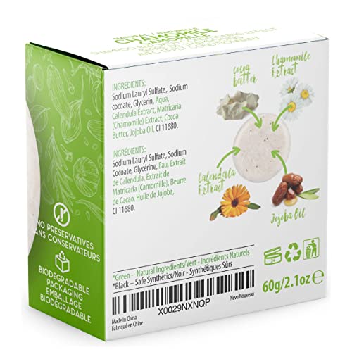 Bamboearth Solid Shampoo Bar And Conditioner Effect Hair Soap – 100% Organic Shampoo Bars For Hair With All Natural Plant Based Essential Oils And Zero Waste Biodegradable Packaging (Chamomile) #TOP1
