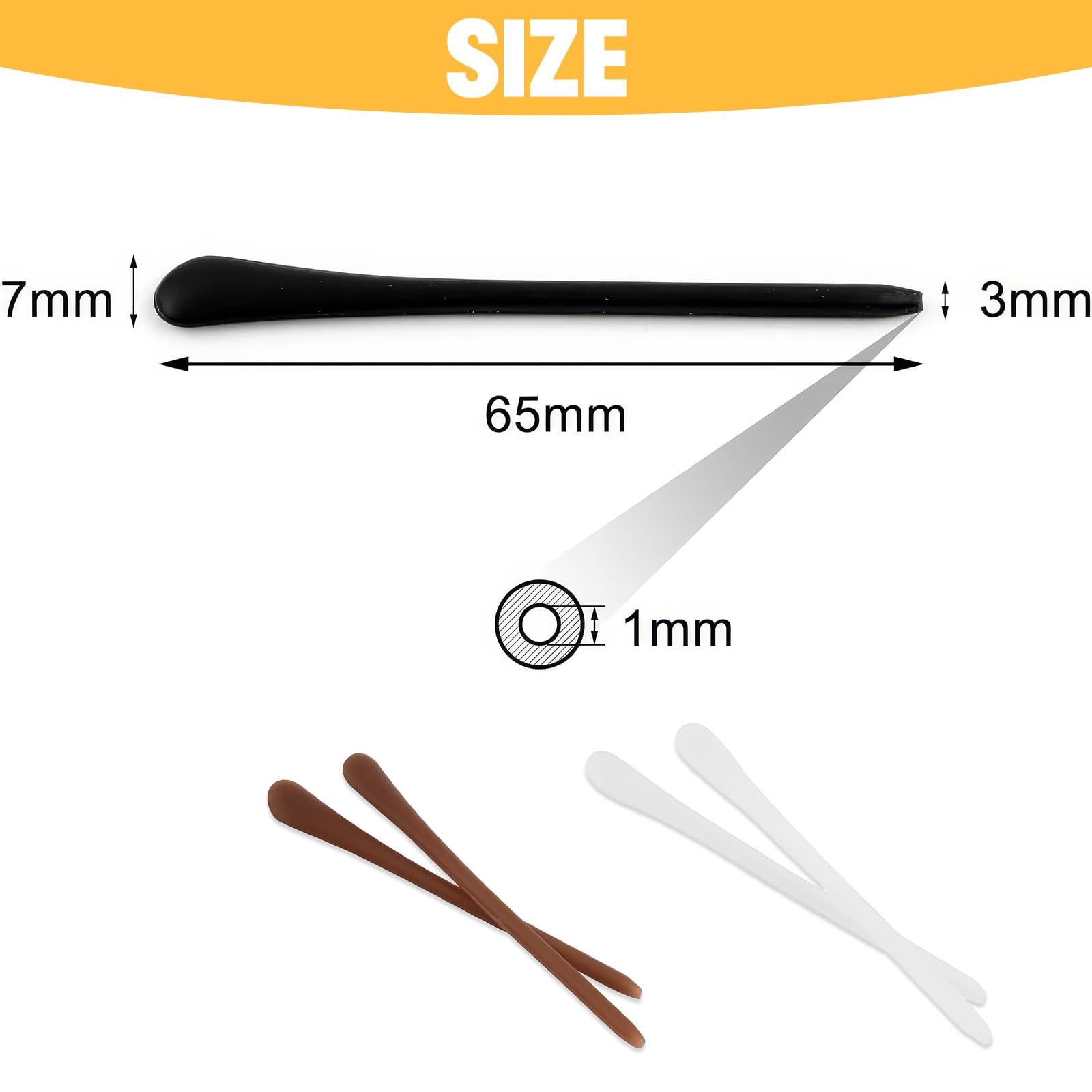 5 Paia Antiscivolo Silicone Occhiali Fine Punte Orecchie Calzino Pezzi