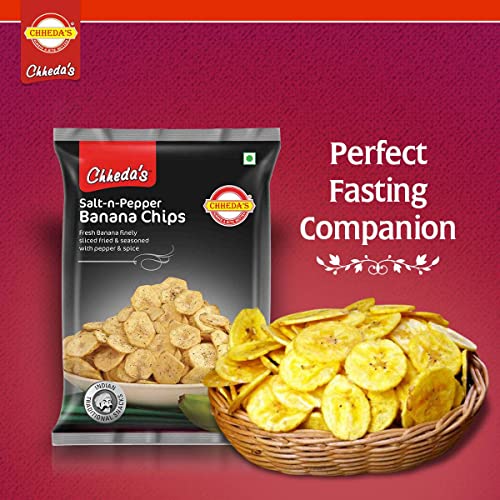 Image of Chheda's - Salt N Pepper Banana Chips - Crispy Banana Chips - 350 Gm Pack of 3