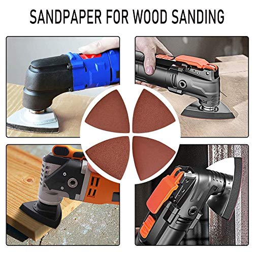 Sanding Sheets Sand Disc Kit, 102Pcs/Set Sand Sheets Pads Oscillating Saw Sandpapers Set, Practical Sanding Kit Sand Paper Oscillating Tools For Woodworking(Size:open Mouth) #TOP3