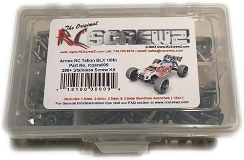RCScrewZ - Kit de tornillos de acero inoxidable ara009 compatible con Arrma RC Talion 6S BLX escala 1/8, RTR Racing Truggy (#AR106030)