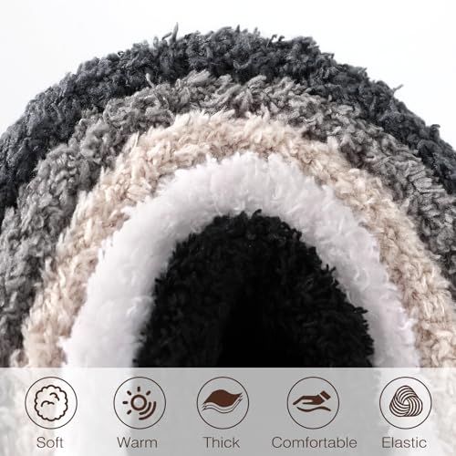 Image of Premillow Fuzzy Socks for Women, Winter Warm & Cozy Fluffy Socks Womens Ultra Soft Sleeping Slipper Sock for Women Gifts