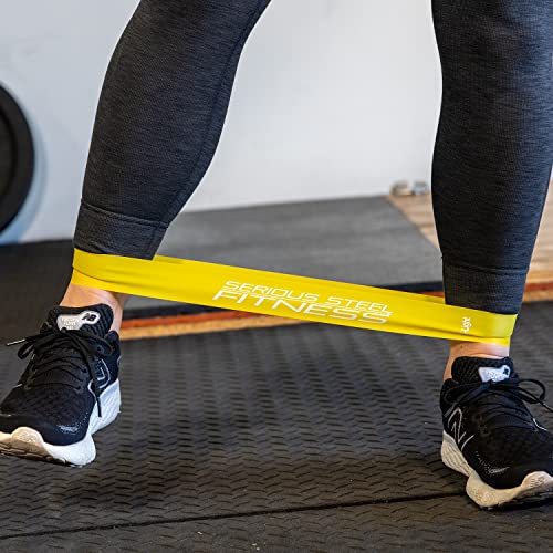 Image of Serious Steel Fitness Mini Resistance Loop Bands | Rehab and Prehab Stretch Bands | 12 inch Exercise Workout Bands (Sets of 5 Pack and Sets of 10 Pack Trainer Options Available!)