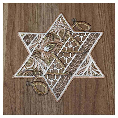 DSD Design-Studio Drechsler Winter-Tischdecke Sternentraum Plauener...