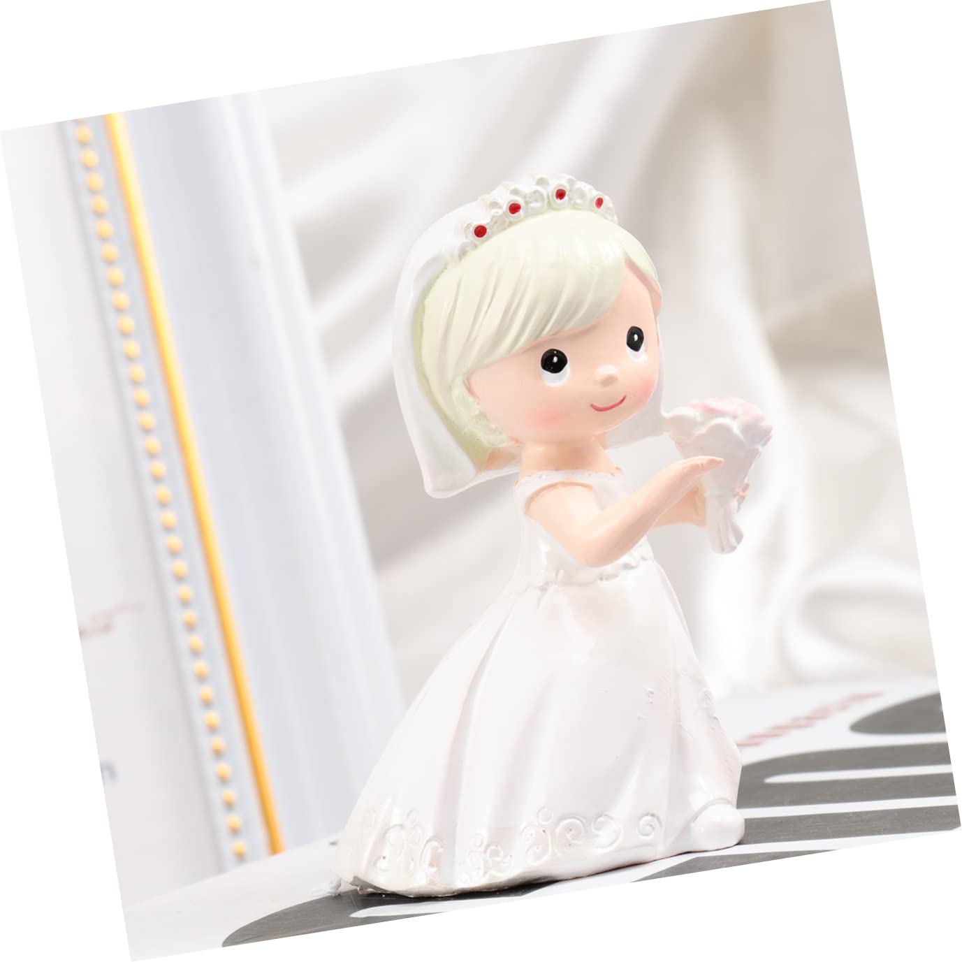 Abaodam Lot De 2 Figurines De Gâteau De Mariage en Résine Décorations pour Mariés Et Mariées Lot De 2 Pièces