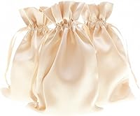 Vista 33 de Bolsas de regalo de satén blanco de 4 x 6 pulgadas, bolsas de joyería, bolsas de cordón para regalos de boda, bolsas de regalo de Navidad para baby