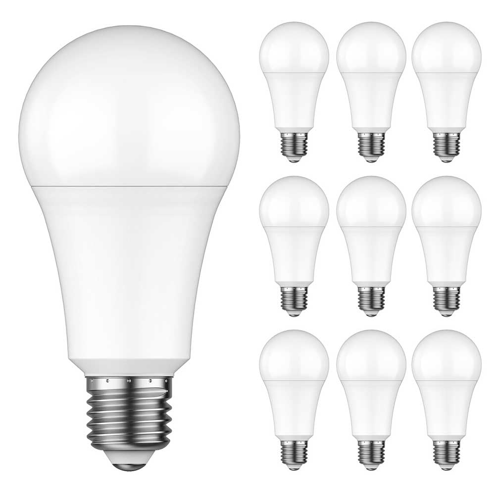 Paquete de 10 Bombillas Led de Aluminio E27, Equivalente a 12 W, 100 W, Bombillas de Bajo Consumo, Luz Diurna 6500 K, Bombillas Led Brillantes de Larga Duración para Iluminación Del Hogar