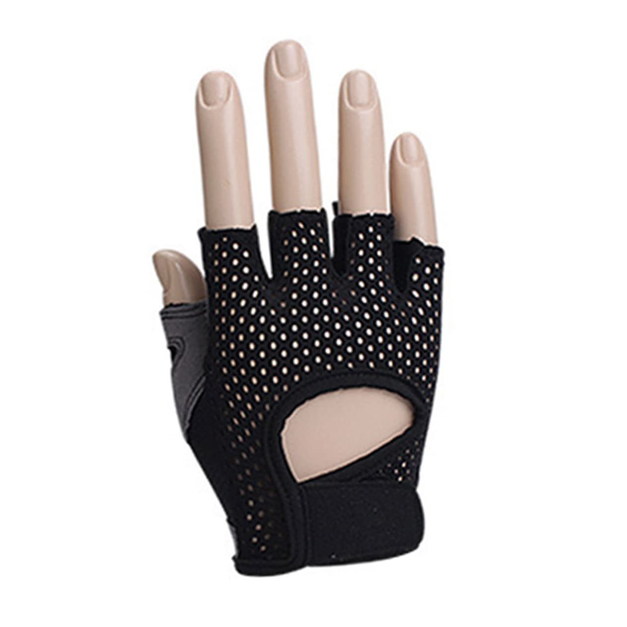 BESPORTBLE 3pezzi Guanti Da Allenamento Sportivi Per Donne Guanti Mezza Dita Antiscivolo Per Sollevamento Pesi e Fitness Comodi e Traspiranti Nero s