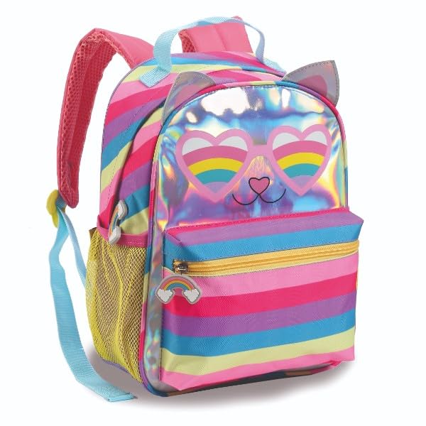 Mochila Pequena Infantil 13 Gatinha Arco-Íris Denlex - 1332
