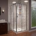 DreamLine Cornerview 40 1/2 in. D x 40 1/2 in. W x 72 in. H Framed Sliding Shower Enclosure in Brushed Nickel