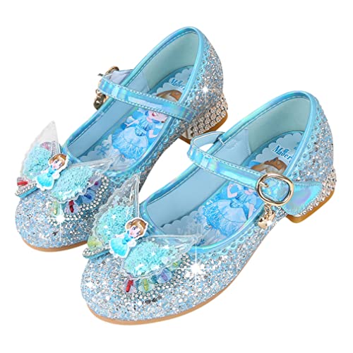 Scarpe Frozen Per Bambina - Con Glitter Blu, Tema Elsa E Anna, Per Carnevale E Feste, Con Fibbia - Foto 13