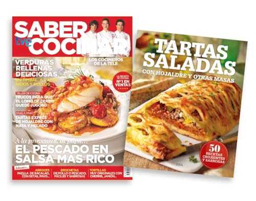 Pack Revista Saber Cocinar #126 | Revista: El pescado en salsa más rico + Libro: Tartas saladas