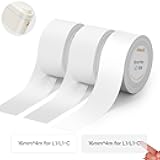 MakeID L1-C Label Maker Tape Refills, 3 Rolls 16mm x 4m (0.63