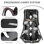 ShowyLive 70L Lightweight Hiking Backpack - Waterproof Travel & Camping Backpack for Outdoor Adventures w/Rain Cover - Men & Women (Black) - Image 4