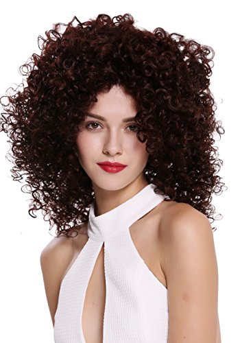 WIG ME UP - DW2531-MF-44-2SP35 Quality women's wig lady lace front monofilament curls curly volume dark brown reddish brown mix - Image 2