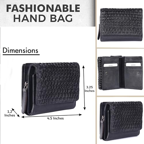 Premium Genuine Leather Women's Wallet: RFID Blocking, Multiple Card Slots, Zipper Pocket - Stylish & Durable - Perfect for Everyday Use (VL-408-Grey)3