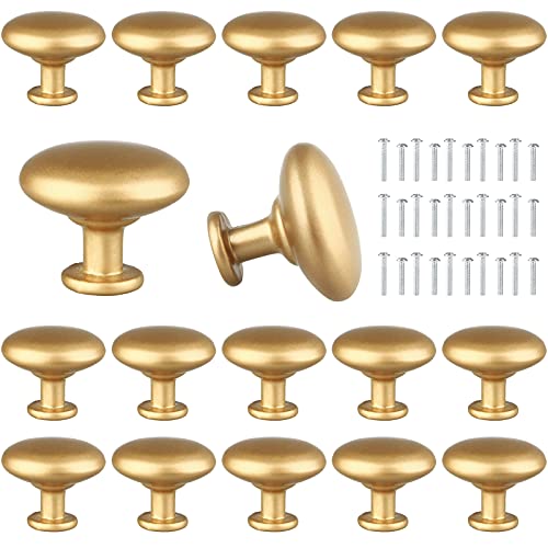 15 Pack Gold Knobs Cabinet Knobs Drawer Knobs Dresser Knobs Kitchen Cabinet Hardware Knobs for Cabinets and Drawers