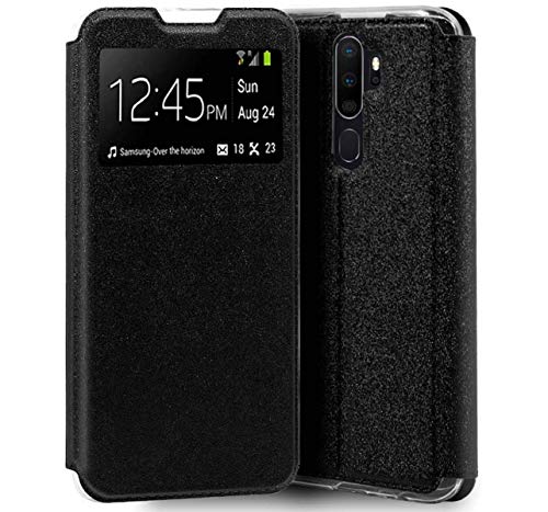 Funda Libro Soporte con Ventana para OPPO A5 2020 / A9 2020 Color Negra