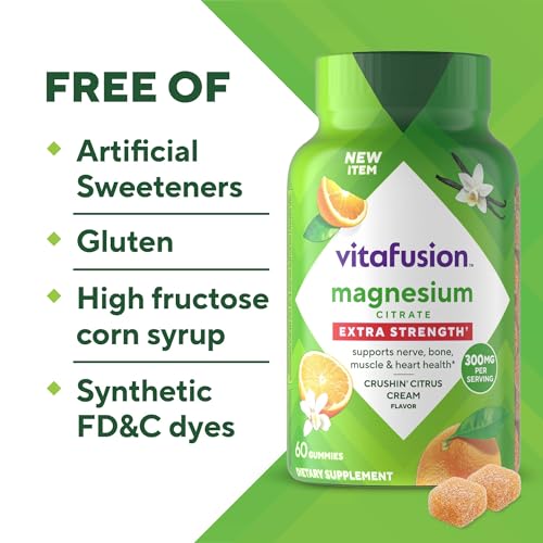 Vitafusion Magnesium Citrate Gummies | Extra Strength 300 mg Per 2 Gummies - image 4